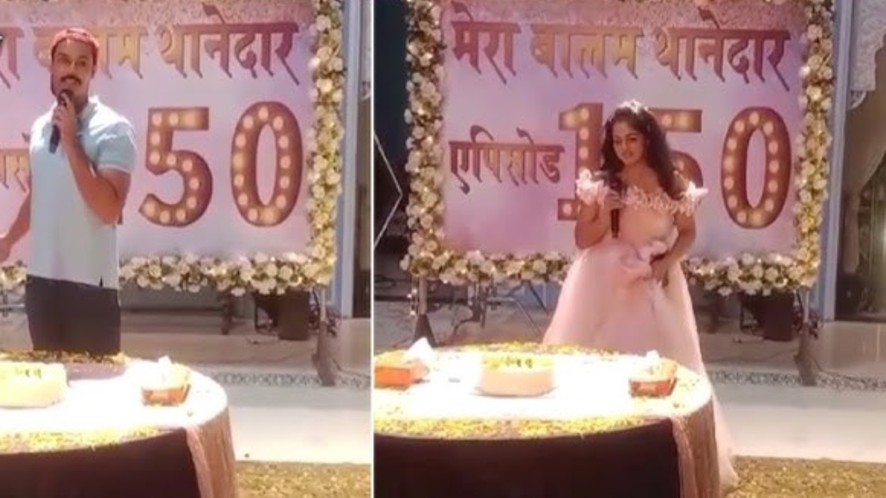[Video] Shagun Pandey And Shruti Choudhary Celebrate 150 Episodes Of Mera Balam Thanedaar 911155