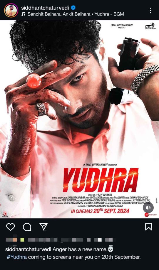 Yudhra First Look: Siddhant Chaturvedi & Malavika Mohanan star in a 'bloody' angry love story 915171