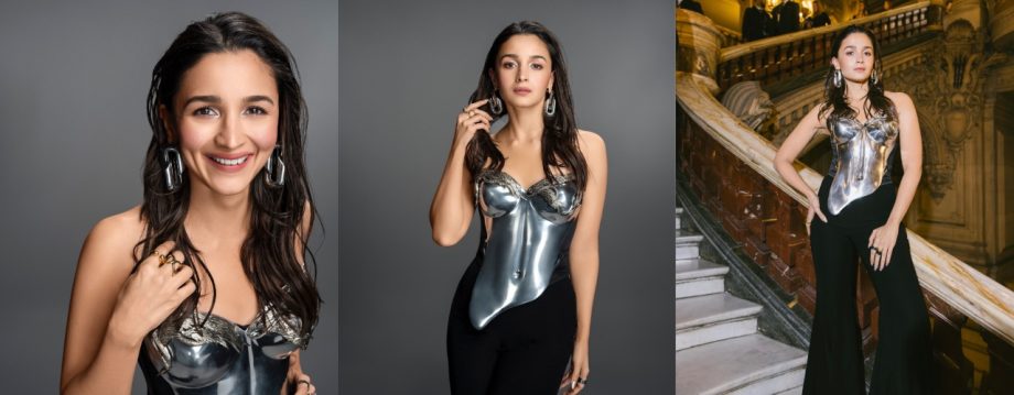 Alia Bhatt's Metallic Magic: A Paris Fashion Week Spectacle 919619
