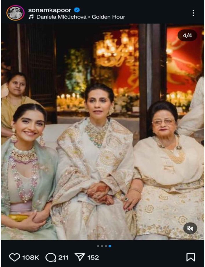 Anil Kapoor & Sonam Kapoor wish Nirmal Kapoor on her 90th birthday 919775