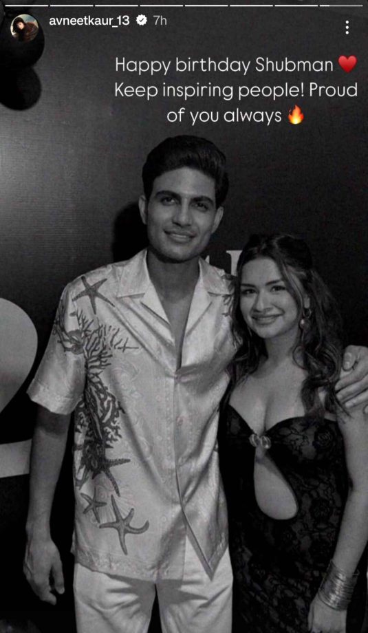 Avneet Kaur offers wishes to Indian cricketer, Shubhman Gill 917036