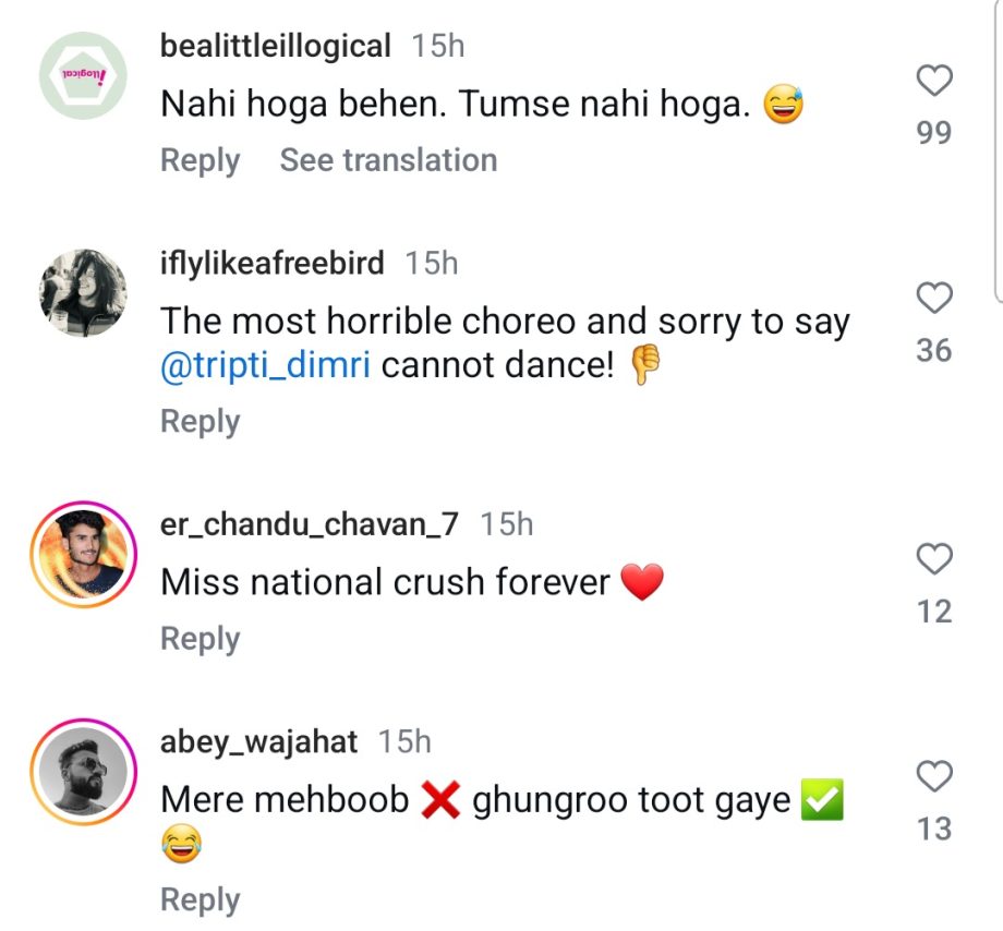 Dance Disaster! Triptii Dimri Trolled for Mere Mehboob 919314