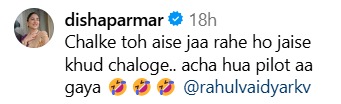 Disha Parmar's Epic Roast Of Rahul Vaidya As He Steps Ahead For Helicopter Ride Is No-miss 916294