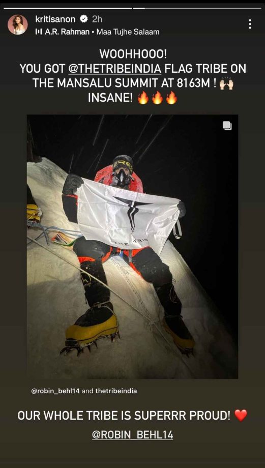 Kriti Sanon is a proud woman as 'The Tribe' flag is hoisted high at 8163M Summit 919633