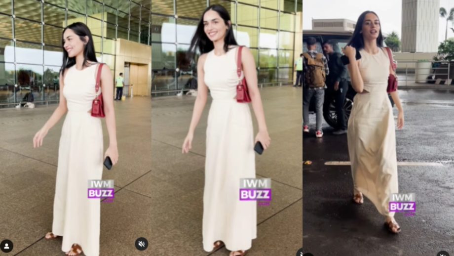 Manushi Chhillar's Effortless Elegance: When Comfort Meets Style at Mumbai Airport 919415