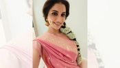 Rukmini Maitra's Traditional Chic: Pink Saree and Gajra Braids 919636