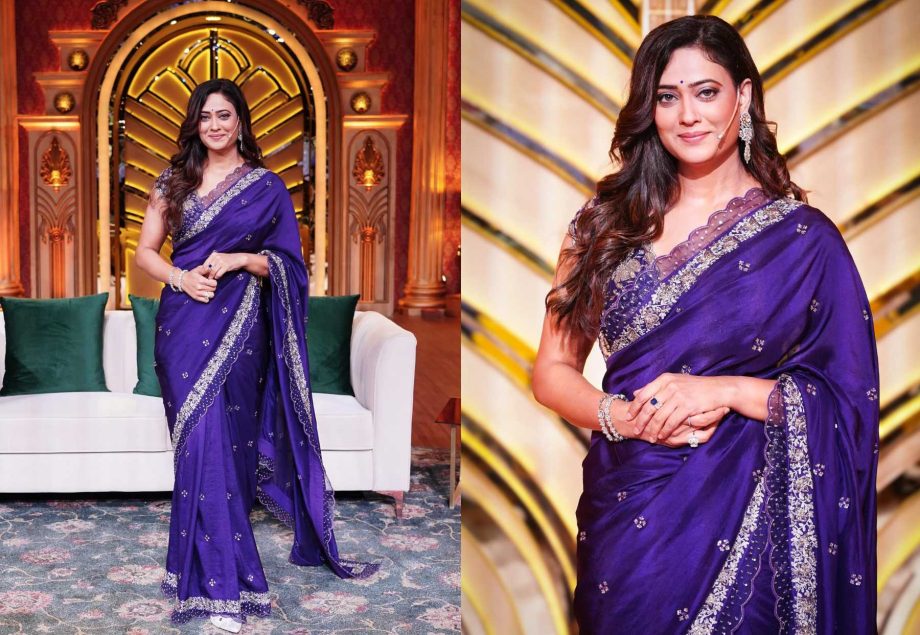 Shweta Tiwari's Royalty Shines Through Her Purple Saree, Comes With A Whopping Price Tag 917543