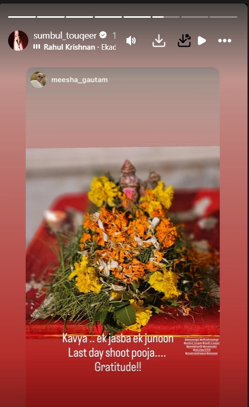 Sumbul Touqeer's 'Will Miss This' From The Set Of Kavya Ek Jazbaa Ek Junoon Leaves Netizens With A Heavy Heart; Check Here 917247