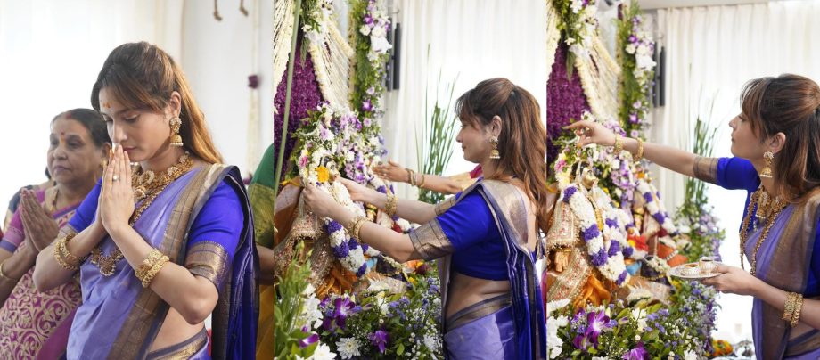 TV Stars Ankita Lokhande And Shivangi Joshi Gauri Ganpati Festival Celebration 917580
