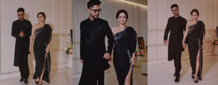 Ankita Lokhande and Vicky Jain Set Couple Goals in Twinning Black Outfits 923839