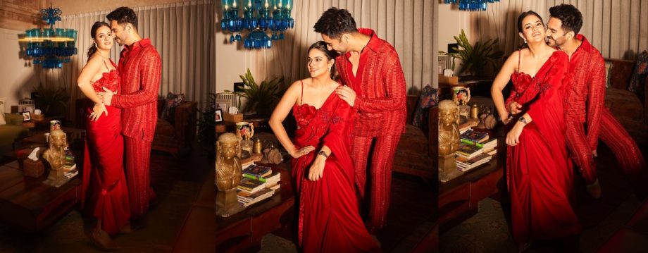 Aparshakti Khurana and Wife Akriti Sizzle in Red Hot Photoshoot 923627