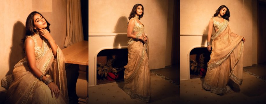 Bollywood Divas Dazzle in Diwali Finery: Pooja Hegde and Radhika Madan Stun in Elegant Sarees 923252
