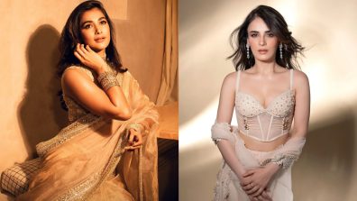 Bollywood Divas Dazzle in Diwali Finery: Pooja Hegde and Radhika Madan Stun in Elegant Sarees