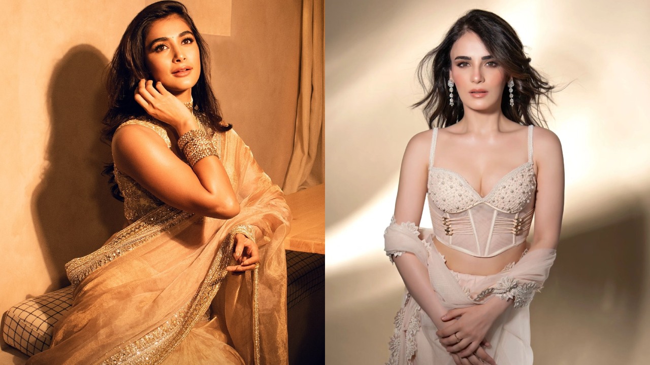 Bollywood Divas Dazzle in Diwali Finery: Pooja Hegde and Radhika Madan Stun in Elegant Sarees 923254