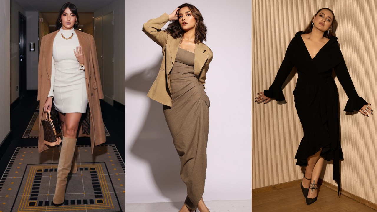 Chic and Elegant: Nora Fatehi, Sonakshi Sinha, and Saiee Manjrekar's Latest Fashion Statements 920531