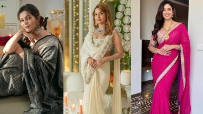 Diwali Fashion Goals: Rubina Dilaik, Shweta Tiwari, and Ankita Lokhande’s Saree -Jewelry Choices One Must Try