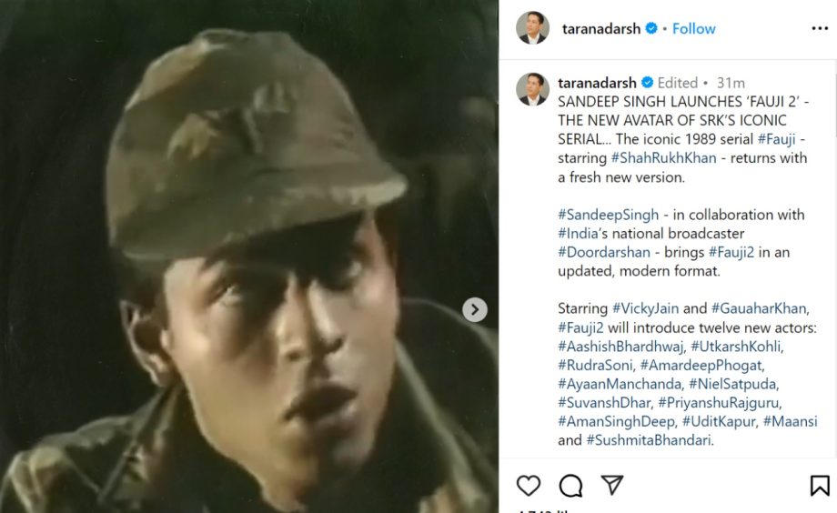 'Fauji' that introduced Shah Rukh Khan returns in the form of 'Fauji 2'; new cast & new look 921787
