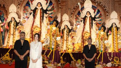 Filmmaker Vivek Ranjan Agnihotri spotted Simrat Kaur attending Durga Puja! Gives rise to speculation, Is she going to play one of the lead in The Delhi Files?