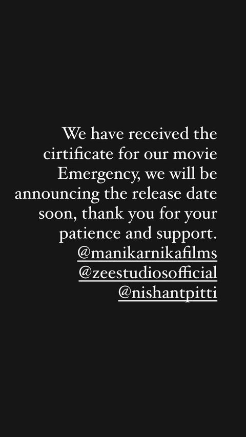 Finally! Kangana Ranaut confirms that 'Emergency' has got a censor certificate; release date to be announced soon 922228