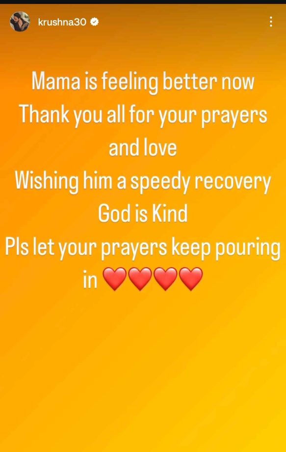 Govinda Gunshot Incident: Krushna Abhishek gives an important update 920271