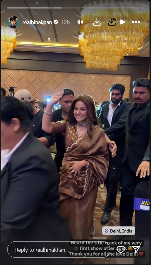 Hina Khan Looks Gorgeous As Ever In This Exquisite Saree Style; Gets Welcomed With Yeh Rishta Kya Kehlata Hai Title Track 920298