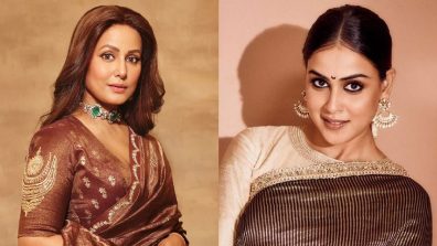 Hina Khan Vs. Genelia D’Souza: Whose Striped Tissue Saree Style Is Captivating?
