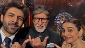 Kartik Aaryan and Vidya Balan Pose with Amitabh Bachchan as they Promote ‘Bhool Bhulaiyaa 3’