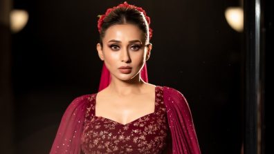 Mimi Chakraborty Stuns in Maroon Lehenga, Exuding Bridal Elegance