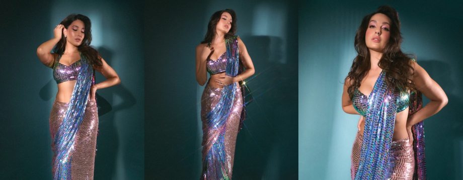 Nora Fatehi Shines Bright in Manish Malhotra's Show-Stopping Saree for Diwali 924194