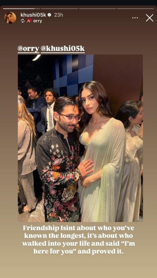 Orry says Khushi Kapoor has proved her friendship with him 922635