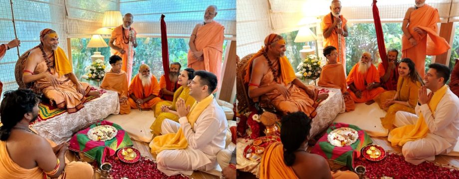 Parineeti Chopra and Raghav Chadha Welcome Shankaracharya Shri Avimukteshwaranand Saraswati to Delhi Home; Shares Pictures 923622
