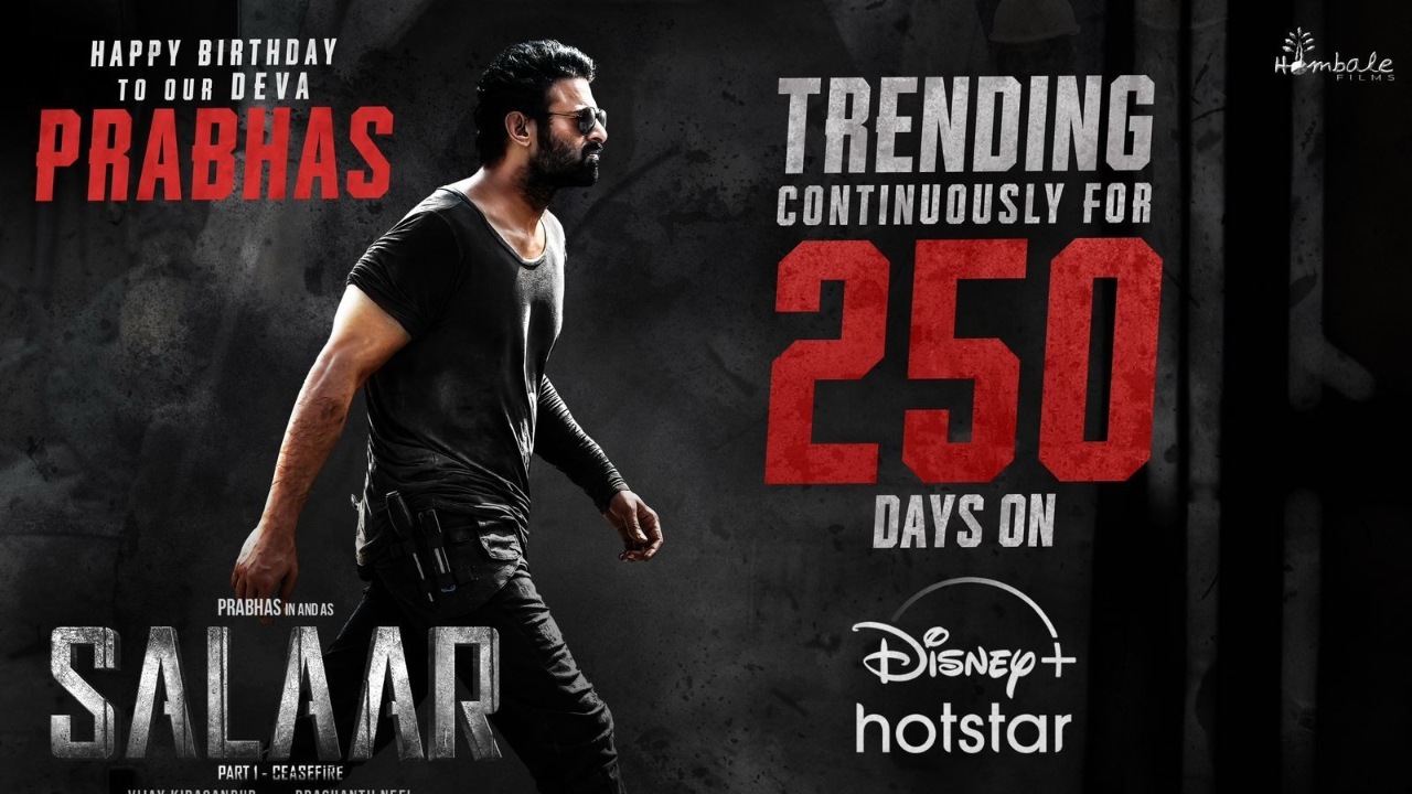 Prabhas’ Salaar: Part 1 – Ceasefire Trends on Streaming Continuously for 250 Days 923157