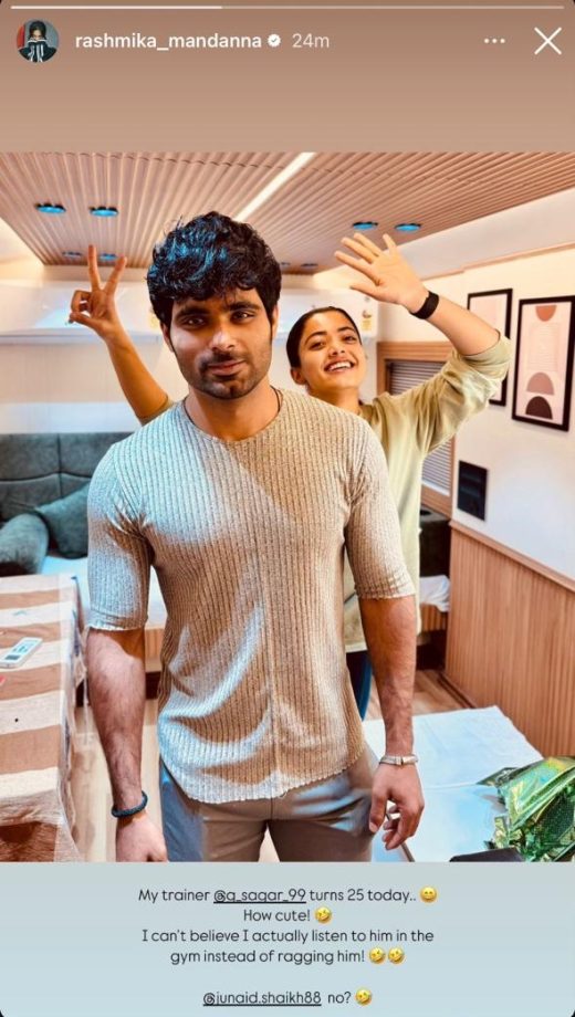 Pushpa 2's Srivalli Aka Rashmika Mandanna Introduces Her Gym Trainer, Calls Him Cute 922438