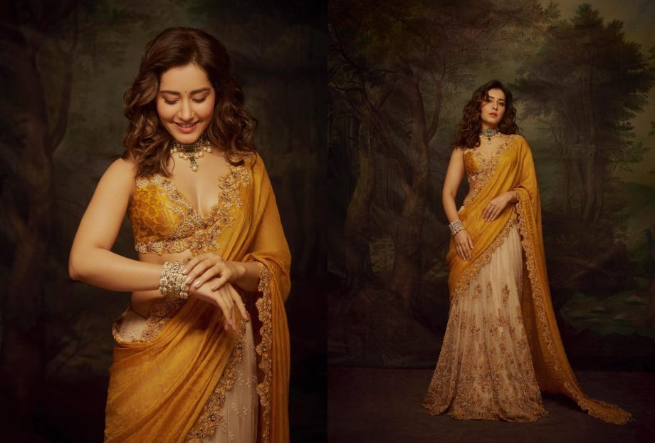Raashii Khanna, Tamannaah Bhatia, Pooja Hegde, and Malavika Mohanan Dazzle in Their Diwali Avatars 923800