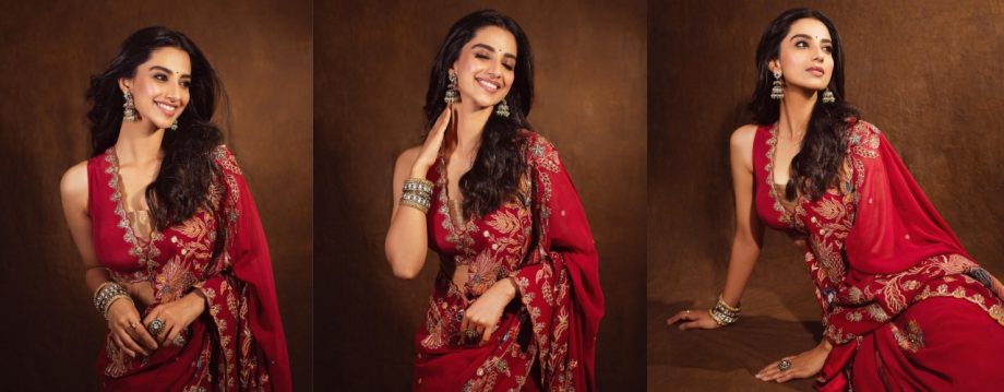 Red Saree Face-Off: Disha Patani and Meenakshi Chaudhary Stun in Festive Finery 924028