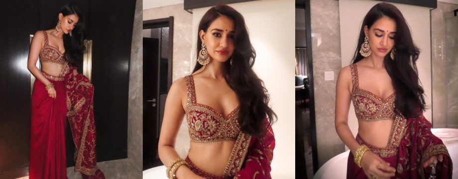 Red Saree Face-Off: Disha Patani and Meenakshi Chaudhary Stun in Festive Finery 924029