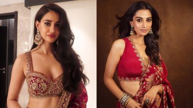 Red Saree Face-Off: Disha Patani and Meenakshi Chaudhary Stun in Festive Finery