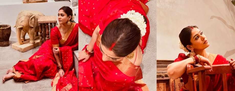 Sai Pallavi, Nayanthara & Malavika Mohanan's red saree looks to inspire your style for Durga Pooja 921503
