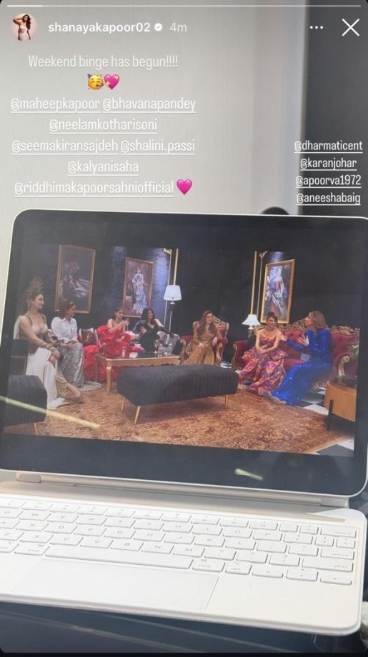 Shanaya Kapoor's 'weekend binge has begun' with 'The Fabulous Lives of Bollywood Wives Season 3' 922449