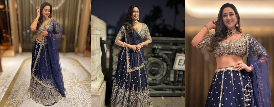Shweta Tiwari Stuns in Regal Blue Lehenga Proves Age is Just a Number 922810