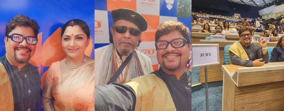 This year noted filmmaker Ram Kamal Mukherjee who was a part of the esteemed jury members at the 70th National Award, made his presence felt amongst media and papparazis. 922412