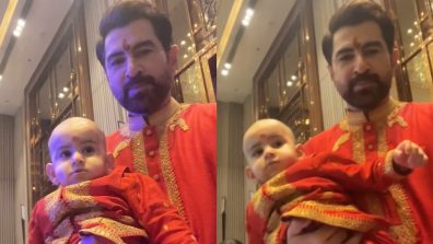 Tollywood Superstar Jeet Son Ronav’s First Birthday Bash: Father-Son Twin in Red Punjabi