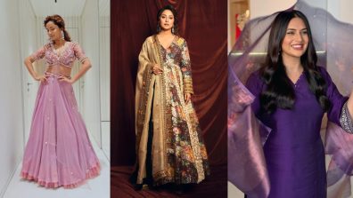 TV Actresses Ankita Lokhande, Hina Khan, and Divyanka Tripathi Dazzle in Traditional Diwali Avatars