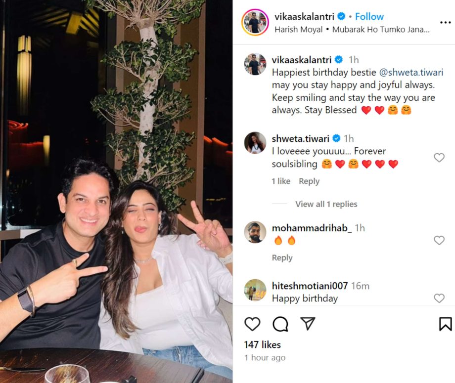 Vikaas Kalantri Wishes Bestie Shweta Tiwari On Her Birthday; Sends Out A 'I Love You' Hug 920595