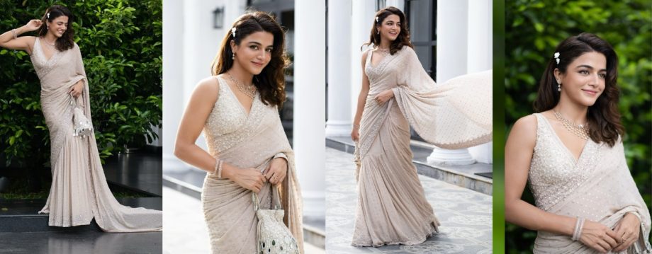 Wamiqa Gabbi Dazzles in Stunning Silver Saree for Navratri Celebration 922644