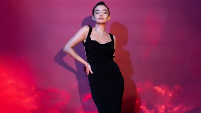 Anushka Sen Channels Audrey Hepburn’s Timeless Elegance in a Stunning Black Dress