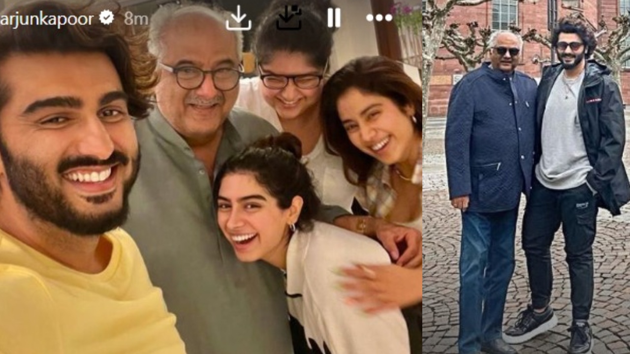 Arjun Kapoor shares a priceless group photo with Janhvi, Khushi, Anshula & dad Boney Kapoor on latter’s birthday
