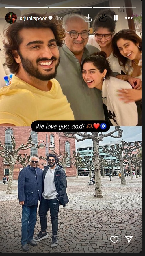 Arjun Kapoor shares a priceless group photo with Janhvi, Khushi, Anshula & dad Boney Kapoor on latter's birthday 925418