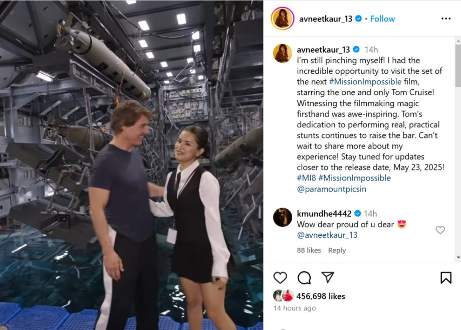 Does Avneet Kaur's meet with Tom Cruise indicate that she is a part of 'Mission: Impossible-The Final Reckoning'? 925506