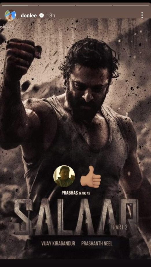 Hollywood star Don Lee shares poster of Hombale Films Salaar: Part 2 – Shouryaanga Parvam on his Instagram! Breaking the internet in anticipation! 925324